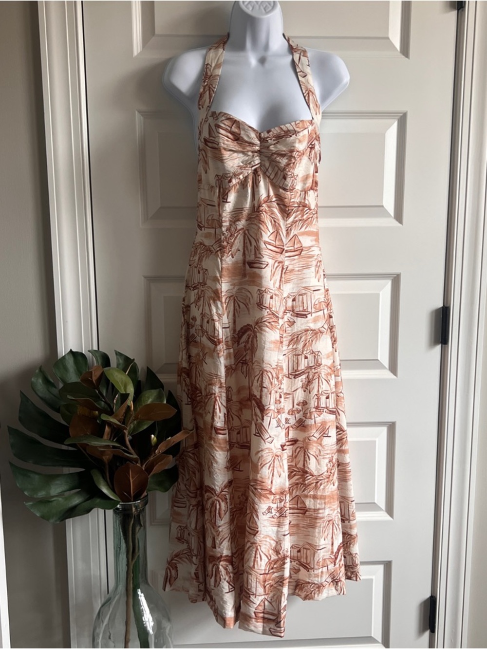 FASHION NOVA Tropical Coastal Beach Midi Sz XS NWT